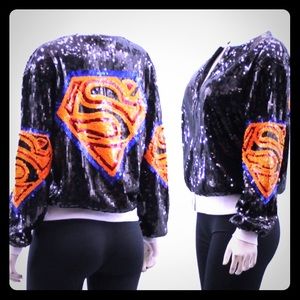 Coats | Superman Sequin Jacket | Poshmark